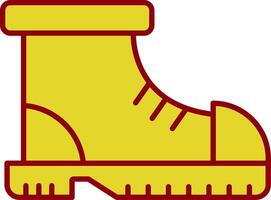 Boot Line Two Color Icon vector