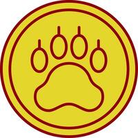 Pawprint Line Two Color Icon vector