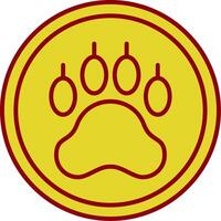 Pawprint Line Two Color Icon vector