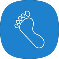 Footprint Line Curve Icon vector