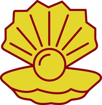 Shell Line Two Color Icon vector
