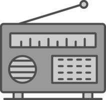 Radio Line Two Color Icon vector