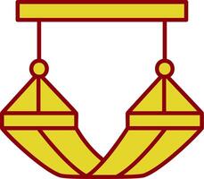 Hammock Line Two Color Icon vector