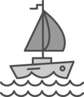 Yacht Fillay Icon vector