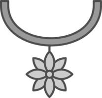 flor collar relleno icono vector