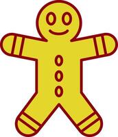 Gingerbread Man Fillay Icon vector