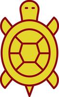 Turtle Line Two Color Icon vector