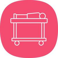 Dead body Line Curve Icon vector