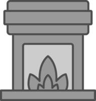 Fireplace Fillay Icon vector
