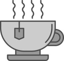 caliente té relleno icono vector