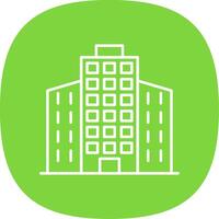 Building Line Curve Icon vector