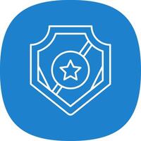 Police Badge Line Curve Icon vector