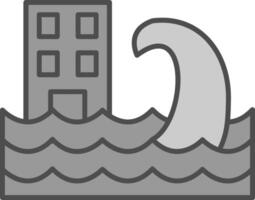 tsunami relleno icono vector