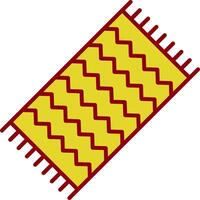 Beach Towel Line Two Color Icon vector
