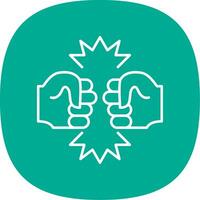 Fighting Line Curve Icon vector