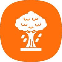 Tree Line Two Color Icon vector