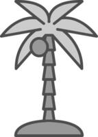 Coconut Tree Fillay Icon vector