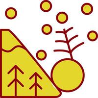 Avalanche Line Two Color Icon vector