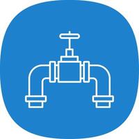 Pipes Line Curve Icon vector