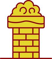 Chimney Top Line Two Color Icon vector