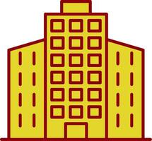 edificio relleno icono vector