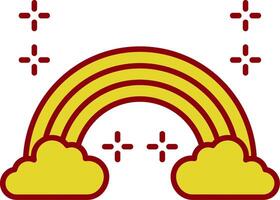 Rainbow Line Two Color Icon vector