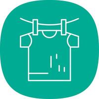 Drying Line Curve Icon vector