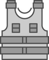 Police Vest Fillay Icon vector