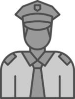 policía relleno icono vector