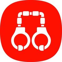 Handcuffs Line Two Color Icon vector