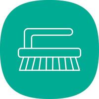 Cleaning Brush Line Curve Icon vector
