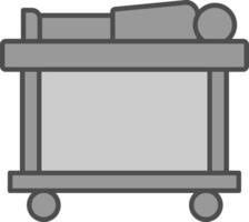 Dead body Fillay Icon vector