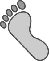 Footprint Fillay Icon vector