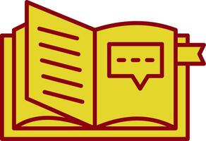 Open Book Line Two Color Icon vector