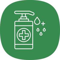 Hand Sanitizer Line Curve Icon vector