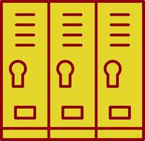 Locker Room Line Two Color Icon vector