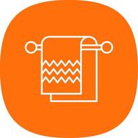 Towel Line Curve Icon vector