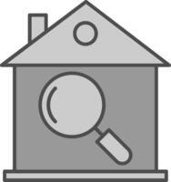 casa inspección relleno icono vector