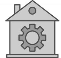 hogar ajuste relleno icono vector