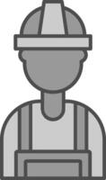 Builder Line Two Color Icon vector