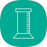 Graduated Cylinder Line Curve Icon vector