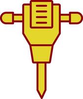 Jack Hammer Line Two Color Icon vector