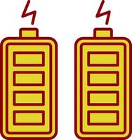 Batteries Line Two Color Icon vector