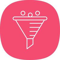 Funnel Line Curve Icon vector