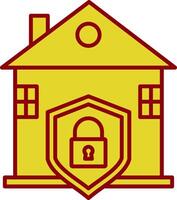 House Protection Line Two Color Icon vector