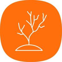 Coral Reef Line Curve Icon vector