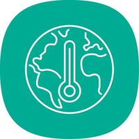 Climate Change Line Curve Icon vector