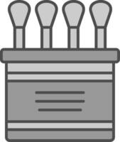 Cotton Swab Line Two Color Icon vector