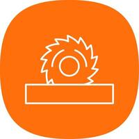 Circular Saw Line Curve Icon vector