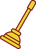 Plunger Line Two Color Icon vector